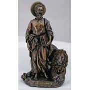 Saint Mark with the Lion, Cast Bronze, 8 Inch Statue