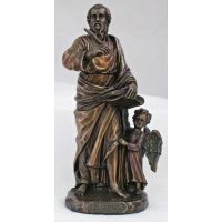 Saint Matthew, Veronese, Painted Cast Bronze, 8in. Statue