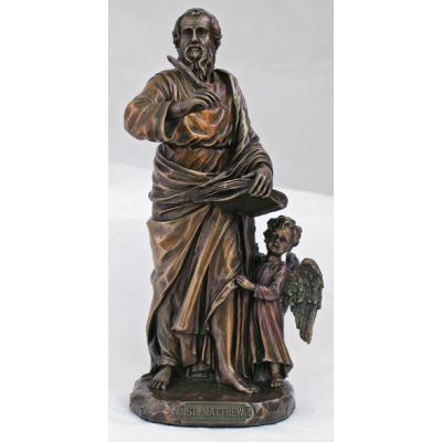 Saint Matthew, Veronese, Painted Cast Bronze, 8in. Statue -  - SR-76087