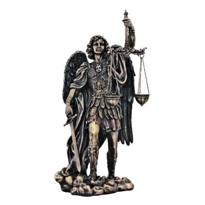 Saint Michael-Scales/Justice, Cold Cast Bronze, 11 Inch Statue -  - SR-75978