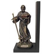 Saint Paul Bookend, Cast Bronze, Painted, 4.75x9.5in. Statue