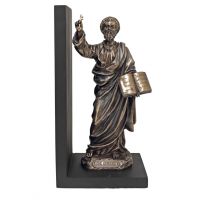 Saint Peter Bookend, Cast Bronze, Painted, 4.75x9.5in.
