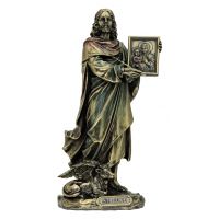 St. Luke, Veronese, Lightly Painted Cold Cast Bronze, 8 Inch Statue