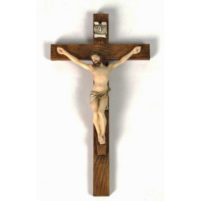Wall Crucifix, Painted Colors, 10 Inch -  - SR-75216-C