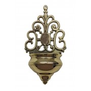 Holy water font in shiny brass Holy water font in shiny brass