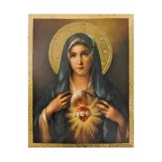 Immaculate Heart of Mary Florentine Plaque by Simeoni Immaculate Heart of Mary Florentine Plaque by Simeoni