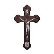 Wood Crucifix with metal Corpus & Guadalupe medallion Wood Crucifix with metal Corpus & Guadalupe medallion