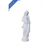 Madonna & Child in simple white alabaster & resin Madonna & Child in simple white alabaster & resin