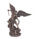 Saint Michael Statue, Cast Bronze, Lightly Painted, 29 Inch - - SR-74552 Saint Michael Statue, Cast Bronze, Lightly Painted, 29 Inch - - SR-74552
