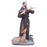 St. Francis with animals in fully hand-painted color St. Francis with animals in fully hand-painted color