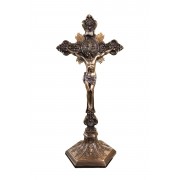 Standing St. Benedict Crucifix in cold-cast bronze Standing St. Benedict Crucifix in cold-cast bronze