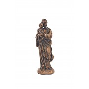 St. Joseph and Child in lightly hand-painted cold cast bronze St. Joseph and Child in lightly hand-painted cold cast bronze