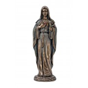 Immaculate Heart of Mary in lightly hand-painted cold cast bronze Immaculate Heart of Mary in lightly hand-painted cold cast bronze