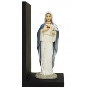 Immaculate Heart of Mary Bookend fully hand-painted color on a black base. Sold individually. Immaculate Heart of Mary Bookend fully hand-painted color on a black base. Sold individually.