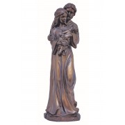 Holy Family (one piece) in lightly hand-painted cold cast bronze Holy Family (one piece) in lightly hand-painted cold cast bronze