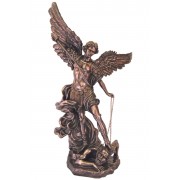 St. Michael in cold cast bronze and fiberglass