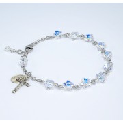 8mm Crystal Finest Flower Shaped Beads with Sterling Silver - Boxed