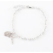 4mm Sterling Silver Round Rosary Bracelet - Boxed