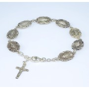 Sterling Miraculous Bracelet With S1802 Cross - Boxed