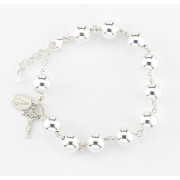 10mm Sterling Silver Rosary Bracelet - Boxed 10mm Sterling Silver Rosary Bracelet - Boxed