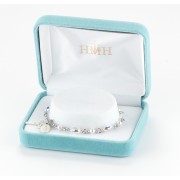 5x7mm Finest Crystal w/Pearl Rosary Bracelet - Boxed 5x7mm Finest Crystal w/Pearl Rosary Bracelet - Boxed