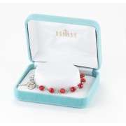 6mm Finest Coral Red Rosary Bracelet w/Sterling Medals - Boxed 6mm Finest Coral Red Rosary Bracelet w/Sterling Medals - Boxed