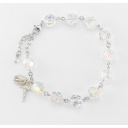 10mm Finest Crystal Rosary Bracelet w/Sterling Medals - Boxed 10mm Finest Crystal Rosary Bracelet w/Sterling Medals - Boxed