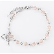 6mm Finest Silk Rosary Bracelet w/Silver Oxidized Medals - Boxed