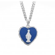 Sterling Silver Genuine Heart Shaped Cameo 18" Chain - Boxed - Necklace