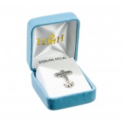 Sterling Silver Small Holy Spirt W/ Godchild Bar Pin - Boxed Sterling Silver Small Holy Spirt W/ Godchild Bar Pin - Boxed