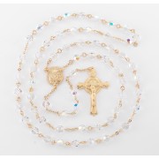 Gold Over Sterling Aurora Finest Austrian Crystal Rosary