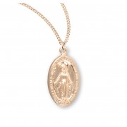 16kt Gold Over Sterling Medal Oval Miraculous 18" Chain - Boxed - Necklace 16kt Gold Over Sterling Medal Oval Miraculous 18" Chain - Boxed - Necklace
