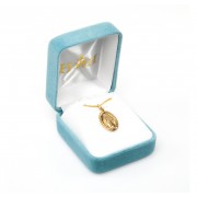 Gold Over Sterling Silver Oval Miraculous Medal - Necklace