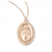 16kt Gold Over Sterling Oval Miraculous 18" Chain - Boxed - Necklace