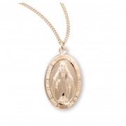 16kt Gold Over Sterling Lrg Oval Miraculous - 20" Chain - Boxed - Necklace 16kt Gold Over Sterling Lrg Oval Miraculous - 20" Chain - Boxed - Necklace