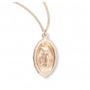 16kt Gold Over Sterling Silver Oval Miraculous 18" Chain - Boxed - Necklace 16kt Gold Over Sterling Silver Oval Miraculous 18" Chain - Boxed - Necklace