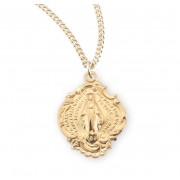 Gold Over Sterling Silver Miraculous Medal - Necklace
