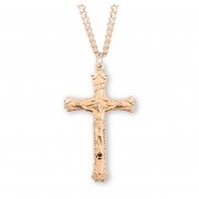 16kt Gold Over Sterling Silver Rosary Crucifix w/24" Chain - Boxed - Necklace 16kt Gold Over Sterling Silver Rosary Crucifix w/24" Chain - Boxed - Necklace