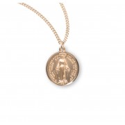 16kt Gold Over Sterling Silver Round Miraculous 18" Chain - Boxed - Necklace 16kt Gold Over Sterling Silver Round Miraculous 18" Chain - Boxed - Necklace