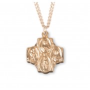 16kt Gold Over Sterling "Ave" 4-Way w/ - 20" Chain - Boxed - Necklace 16kt Gold Over Sterling "Ave" 4-Way w/ - 20" Chain - Boxed - Necklace