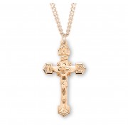 16kt Gold Over Sterling Silver IHS Rosary Crucifix w/24" Chain - Boxed - Necklace 16kt Gold Over Sterling Silver IHS Rosary Crucifix w/24" Chain - Boxed - Necklace