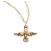Holy Spirit Gold Over Sterling Silver Medal - Necklace