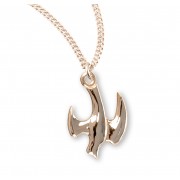 Holy Spirit High Polished Gold Over Sterling Silver Medal - Necklace