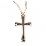 Gold Over Sterling Silver Cross - Necklace