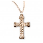 16kt Gold Over Sterling Medal Fancy Cross 18" Chain - Boxed - Necklace 16kt Gold Over Sterling Medal Fancy Cross 18" Chain - Boxed - Necklace