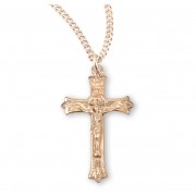 16kt Gold Over Sterling Medal High Polished Plain Crucfix 18" Chain - Boxed - Necklace 16kt Gold Over Sterling Medal High Polished Plain Crucfix 18" Chain - Boxed - Necklace
