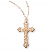 16kt Gold Over Sterling Medal Fancy Crucfix 18" Chain - Boxed - Necklace 16kt Gold Over Sterling Medal Fancy Crucfix 18" Chain - Boxed - Necklace