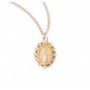 Sterling Silver Oval Miraculous Medal - Necklace