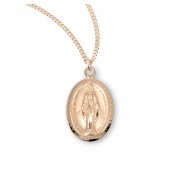 16kt Gold Over Sterling Silver Medal Miraculous - 18" Chain - Boxed - Necklace 16kt Gold Over Sterling Silver Medal Miraculous - 18" Chain - Boxed - Necklace