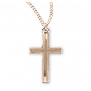 16kt Gold Over Sterling (26mm) Cross W/ Raised Cross-18" Chain - Boxed - Necklace 16kt Gold Over Sterling (26mm) Cross W/ Raised Cross-18" Chain - Boxed - Necklace